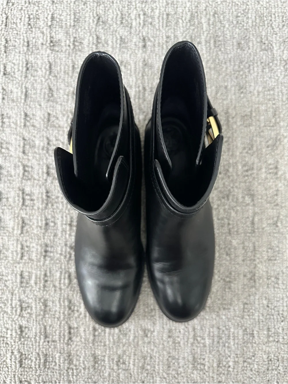 Tory Burch Brooke Ankle Bootie, Black Calf Leather, Size 7M, Style 52660